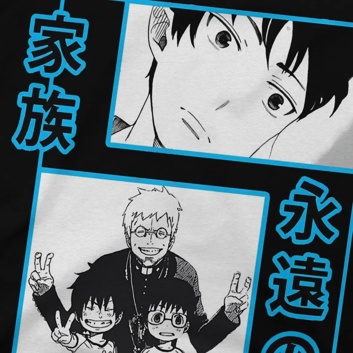 Специальная футболка для семьи и Рина отдыха Ao No Exorcist новейшая взрослых