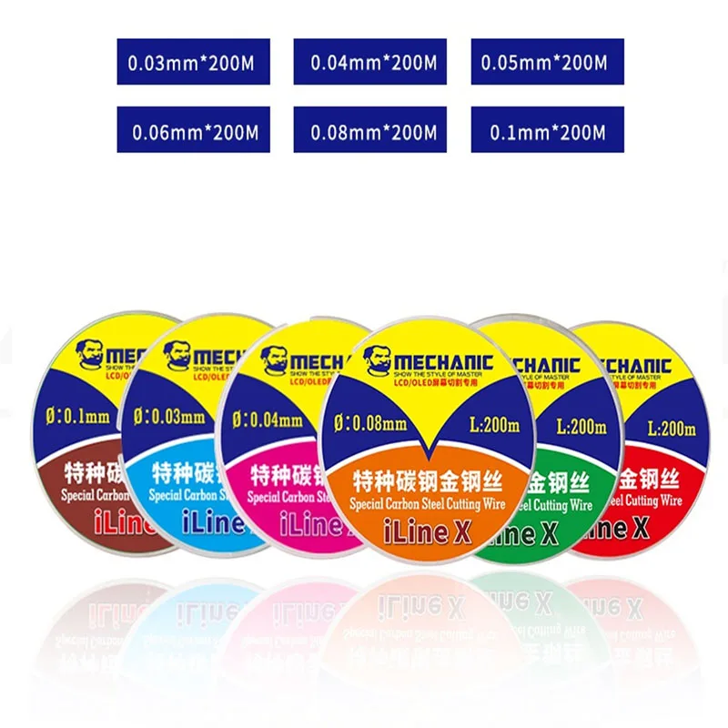 

MECHANIC iLine X 200m screen cutting repair separation wire LCD screen repair Gold Molybdenum Wire LCD Cutting Glass Alloy Line