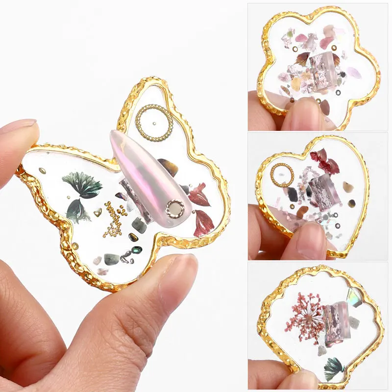 

Nail Art Crystal Agate Palette Phnom Penh Resin Nail Painting Palette Nail Art Display Board Tool Nail Polish Diy