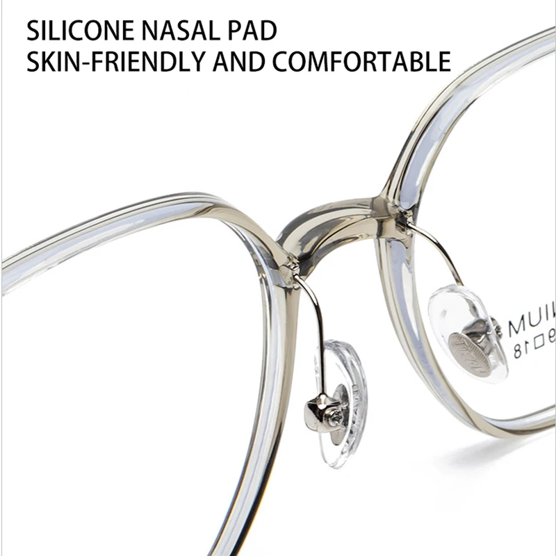 VICKI Vintage Pure Titanium Tan Female Polygon Frame Glasses Can Be Customized Prescription Multi-focus 00503