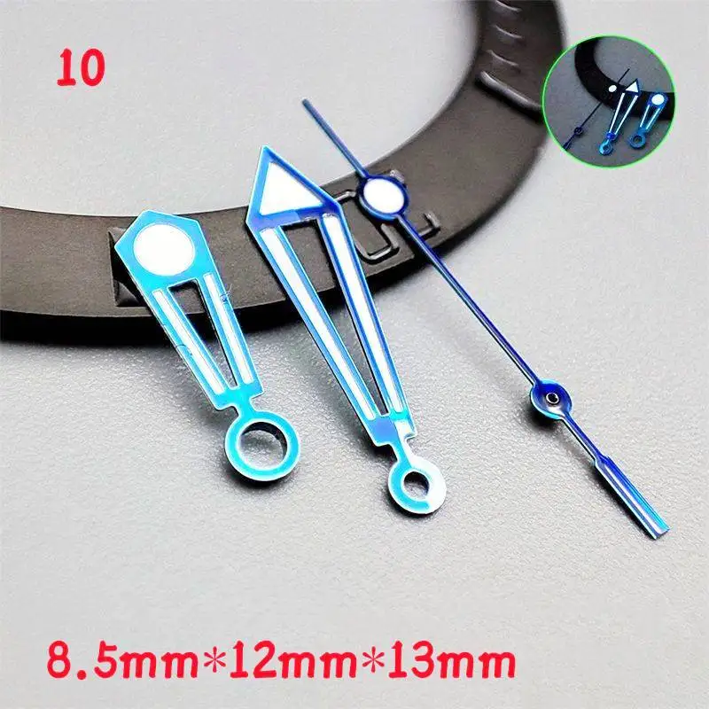 Mod Watch Parts Blue Green Luminous Red Gold Watch Hands Pointer Fits for OMG SKX NH35 NH36 NH38 4R 7S Movement