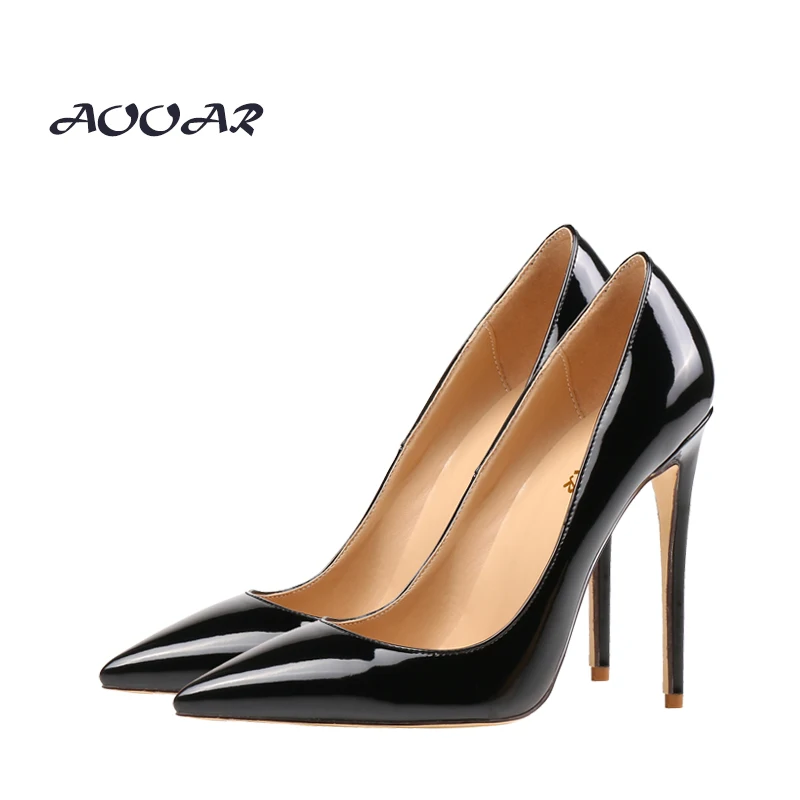 

AOOAR 2022New Classic Pumps Pointed Toe Slip On Sexy High Heels 4.7 Inch 12CM Stilettos Shoes Plus Size US5~US15 EU35-EU46