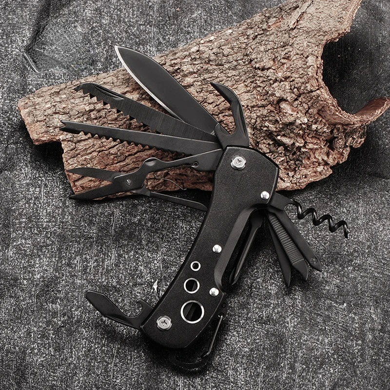 

Combination multifunctional scissors Swiss army knife outdoor camping gadget folding scissors key chain fruit knife