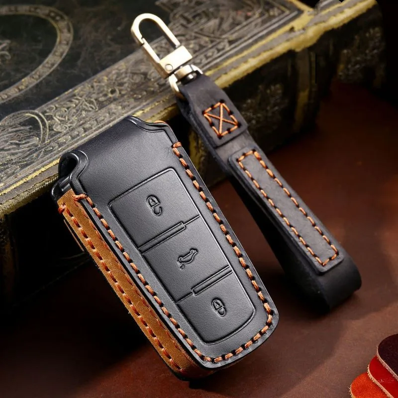 

Car Key Case Cover For Vw Volkswagen CC Passat b8 Magtan b7 Key Shell Skin Bag Only case Accessories Car-Styling Holder Shell