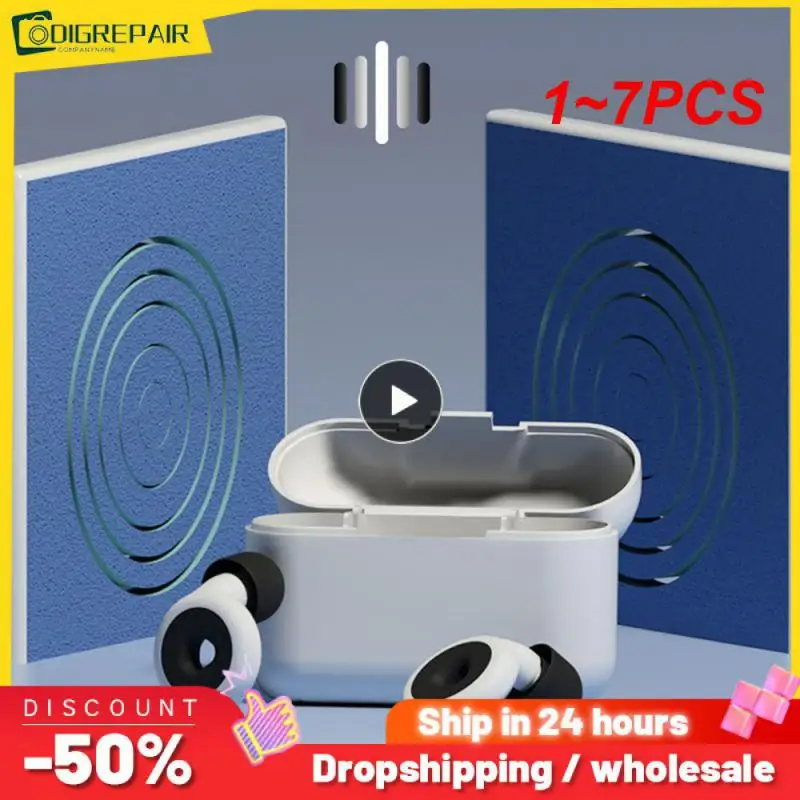 

1~7PCS Sound Insulation Sleeping Ear Plugs Silicone Earplugs Noise Reduction Sleep Noise Reduction Earplugs Anti-noise Special