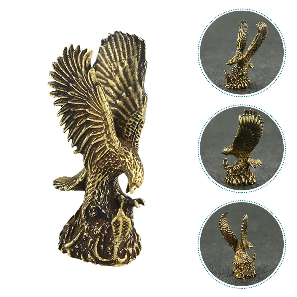

Eagle Figurine Sculpture Brass Statue Decor Wealth Bird Desktop Craftsstamps Animal Figurines Statues Baldfengshui Craft