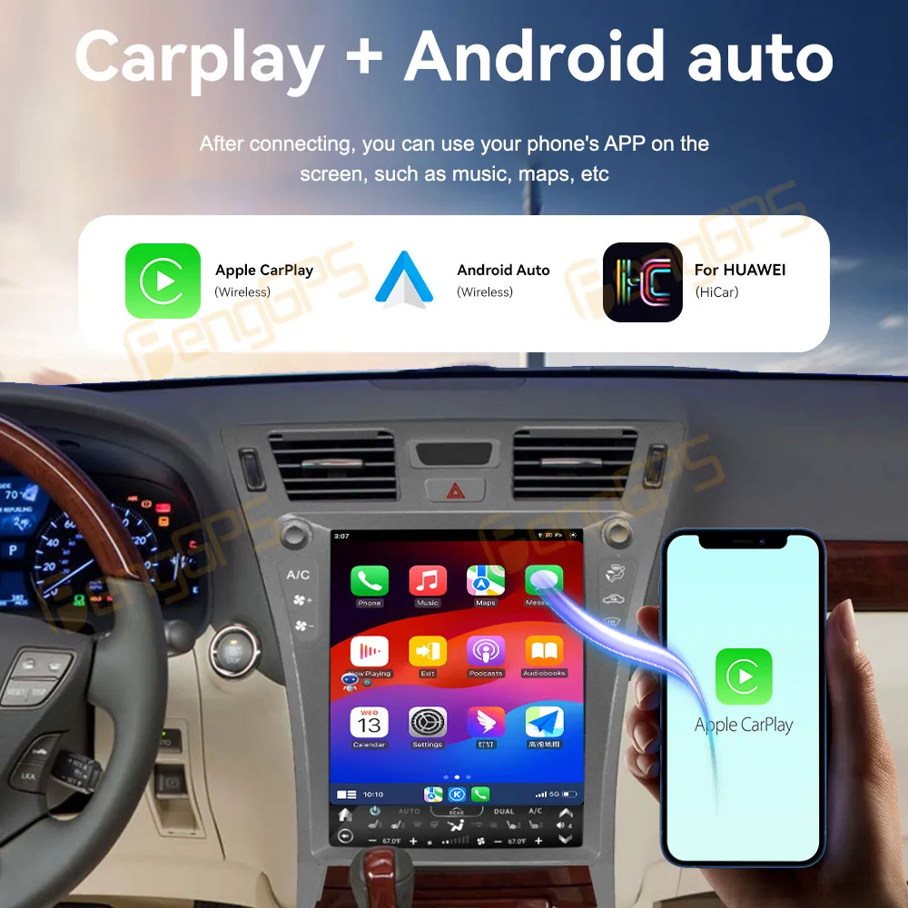 13 1-дюймовый автомобильный радиоприемник с GPS-навигацией для Lexus LS460 2006-2012