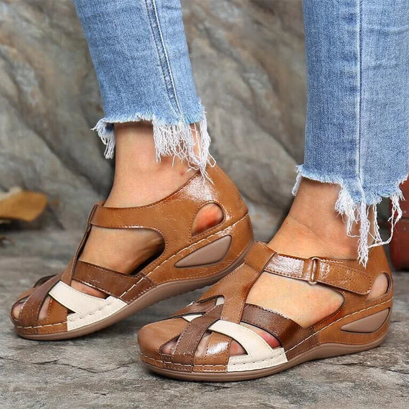 

Women Sandals Mix Color Heels Sandals Summer Shoes Woman Gladiator Wedges Chaussures Femme Casual Sandalias Mujer Platform Shoes