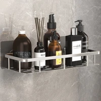 wall mounted shower shelf shower organizer with soap holderbrush holder rustproof stainless steel storage shower rack black