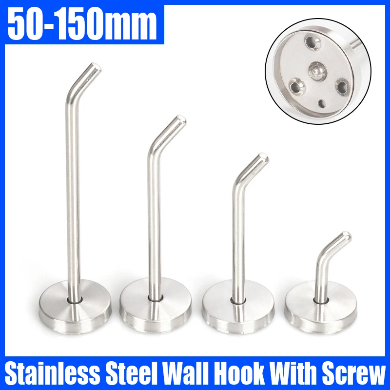 1 шт. настенный крючок из нержавеющей стали с винтом