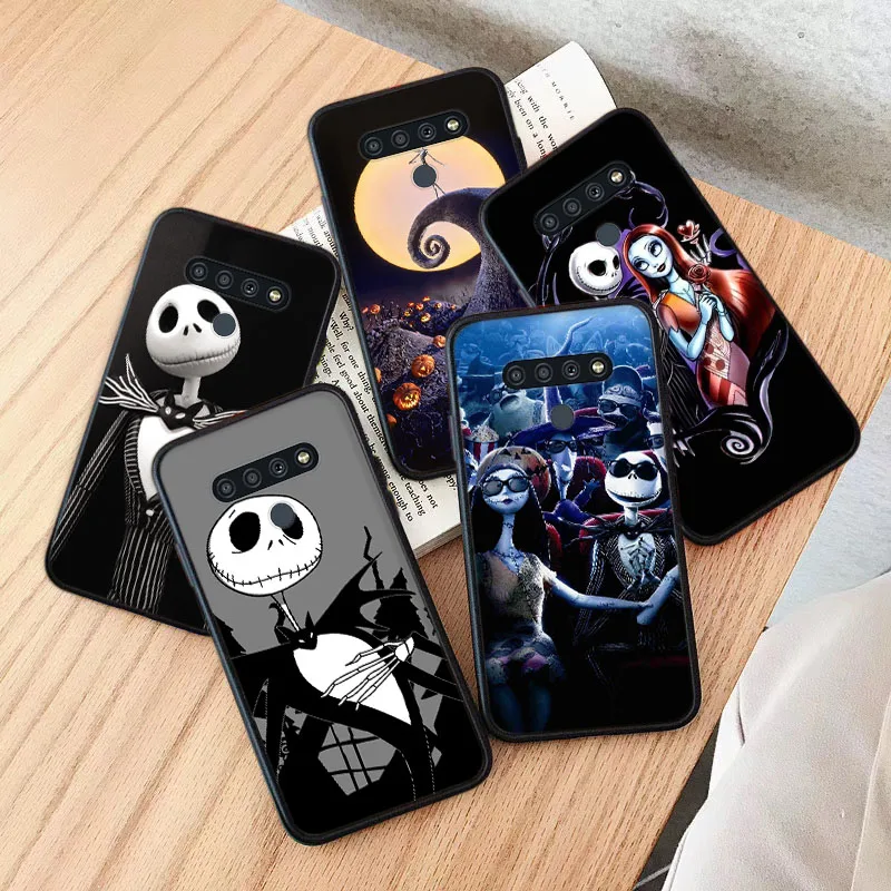 

Black Case for Samsung Galaxy Note 8 9 10 S10 S10E A8 Plus A8 A9 A33 A53 A75 Lite Jack Skellington