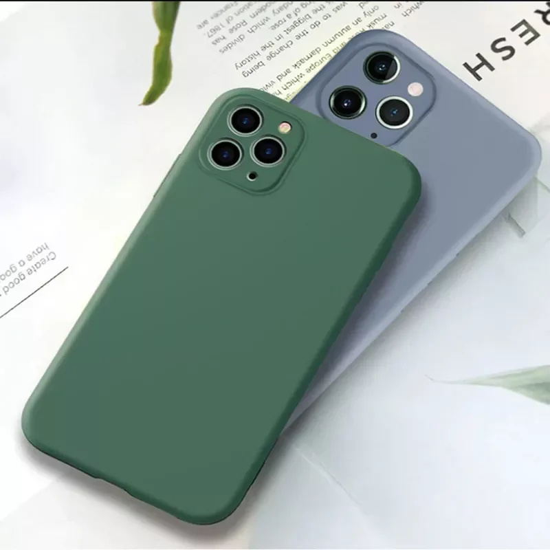 

iPhone 13 Protective Case for iPhone 12 Pro Max X XS XR 7 8Liquid Silicone Round Edge Full Cover Soft Anti-fall Protective shell