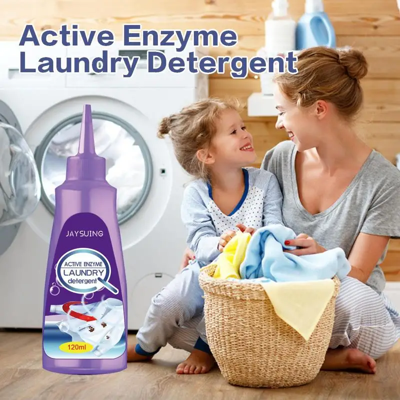 

120ml Active Enzyme Laundry Stain Remover Clothes Stain Remover Laundry Cleaning Oil Stain Laundry Detergent Stain Remover