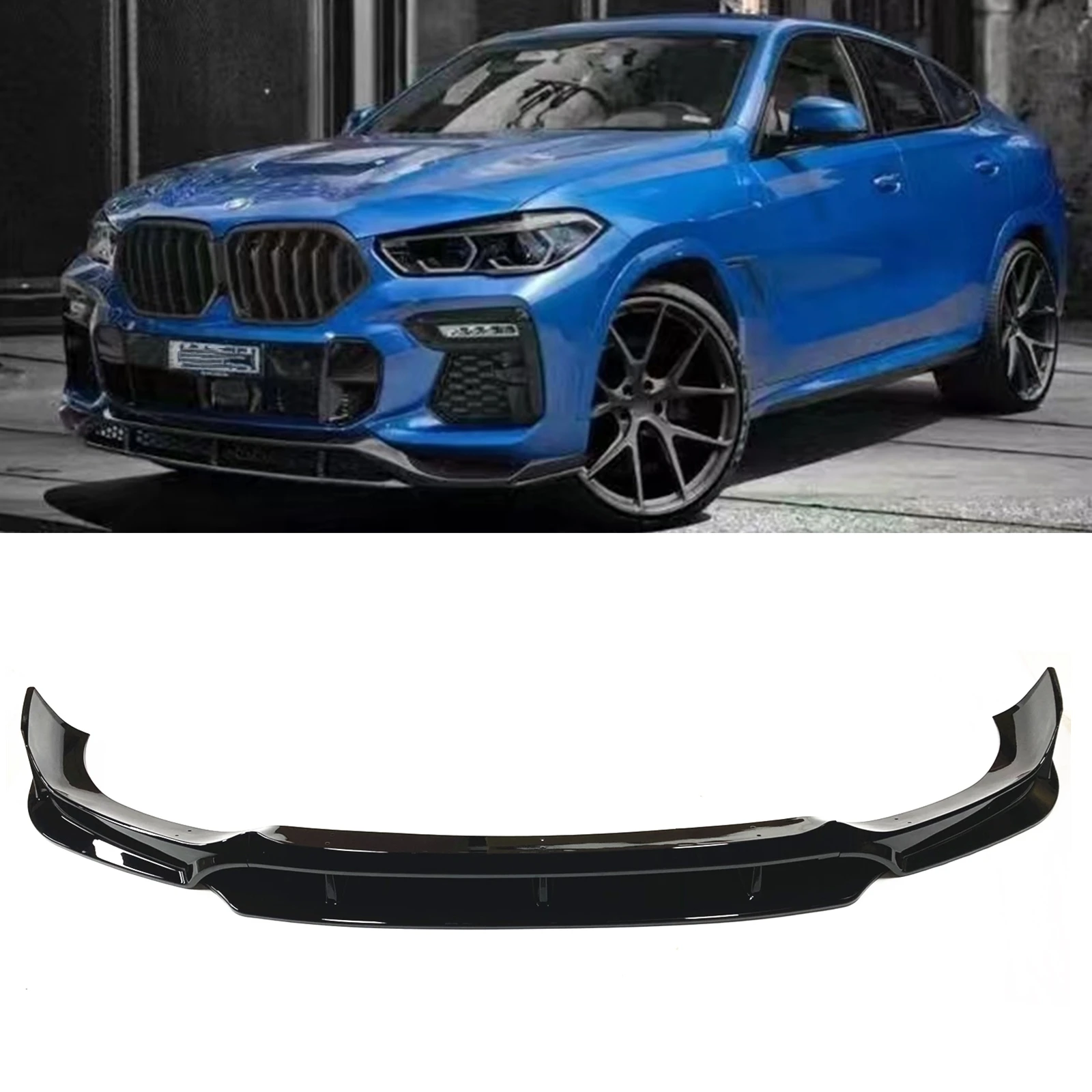 Передний бампер спойлер сплиттер губа ДЛЯ BMW X6 G06 M Sport 40i M50i 2020-2023 глянцевый