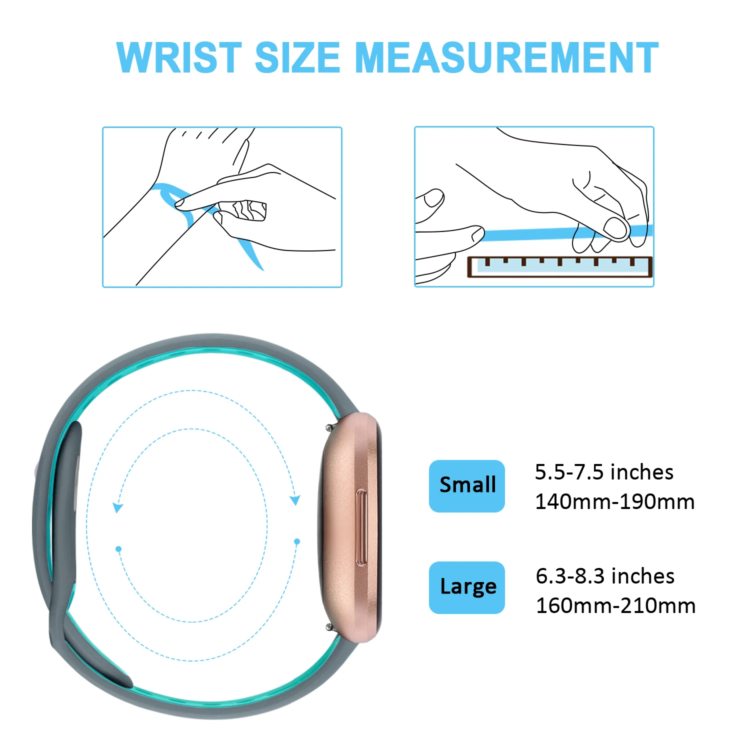 Replacement Band for Fitbit Versa 2 Strap Slim Bracelet Waterproof Band for Fitbit Versa/Versa Lite Silicone Smart Watch Strap