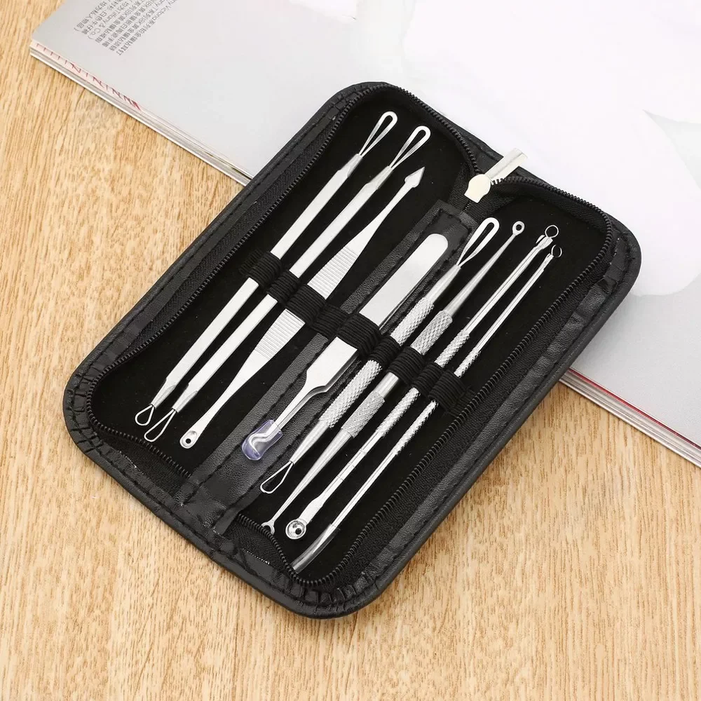

Professional Pimple Acne Removal Clip Needles Blackhead Remover Tool Kit Face Care Comedone Blemish Spot Cleaner Extractor