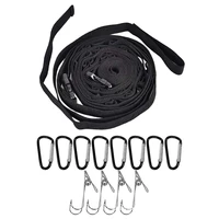 campsite storage strap camping tent lanyard rope clothesline hanger with 19 loops for hanging camping equipment