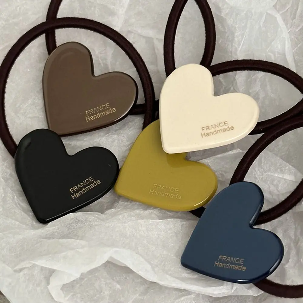 

Girls Headdress New Headwear Hair Bands Heart Ponytail Holder Hair Rubber Bands Women Hair Rope Sweet Hair Ties Acetate