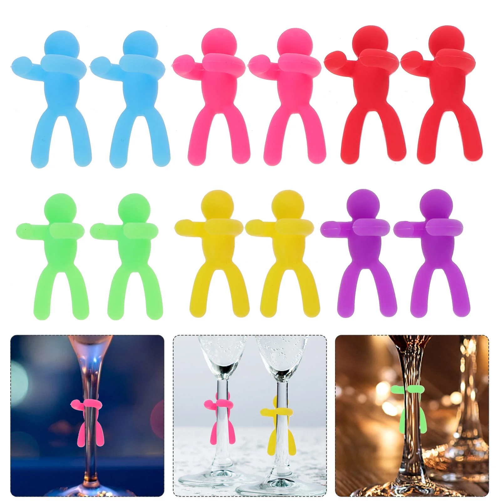 

Charms Markers Decor Cup Party Goblet Accessories Cocktail Rings Stem Funny Buddy Gift Drink Tasting Silicone Tags Identifier