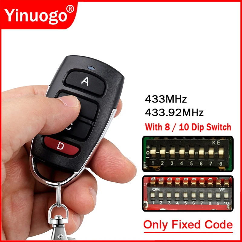 Пульт дистанционного управления для 8 / 10 DIP Switch 433 МГц пульт открывания Гаражных