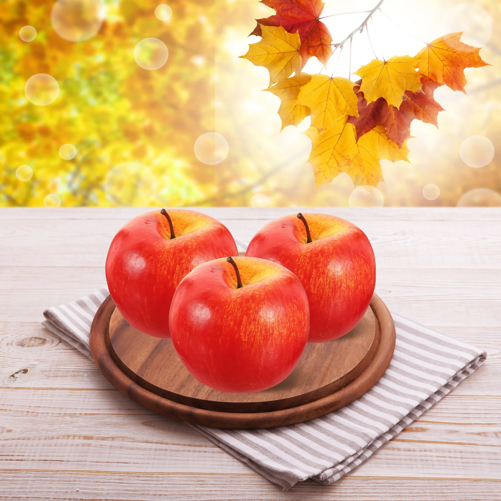 

8 Pcs Apple Decor Tabletop Apples Fake Cake Displaying Props Decompression Foam Showcase Supple Model Simulation Models