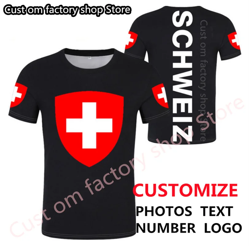 

SWITZERLAND t shirt diy free custom made name number che T-Shirt nation flags ch red german country college print photo clothing