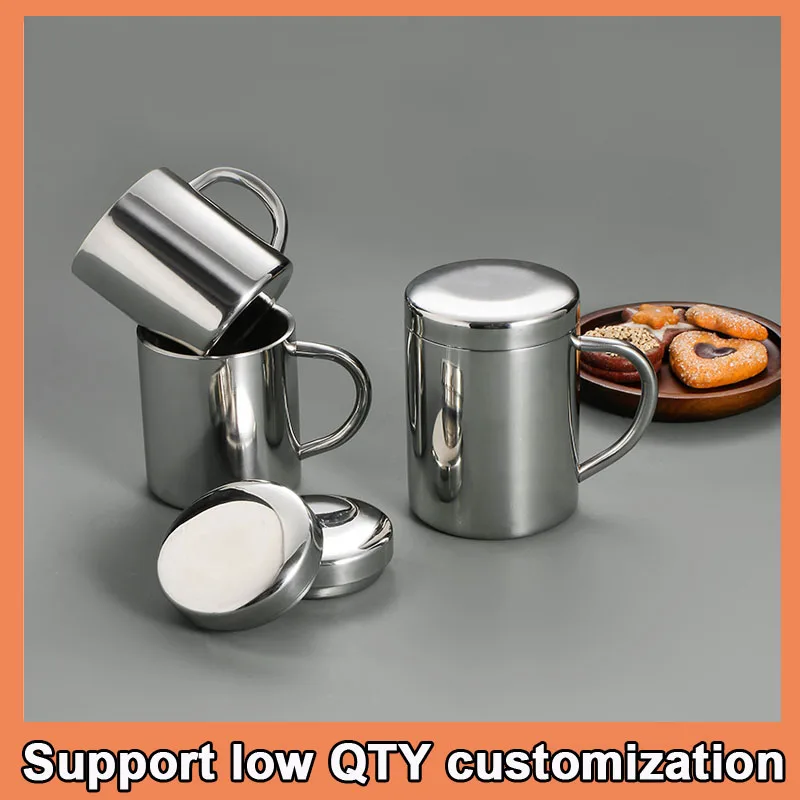 

Double wall stainless steel water cup portable travel mug coffee jug double milk tea cups Office water cups
