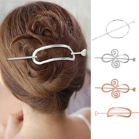 40hotwomen hairpin geometric easy to use lightweight bow knot hair barrette for date