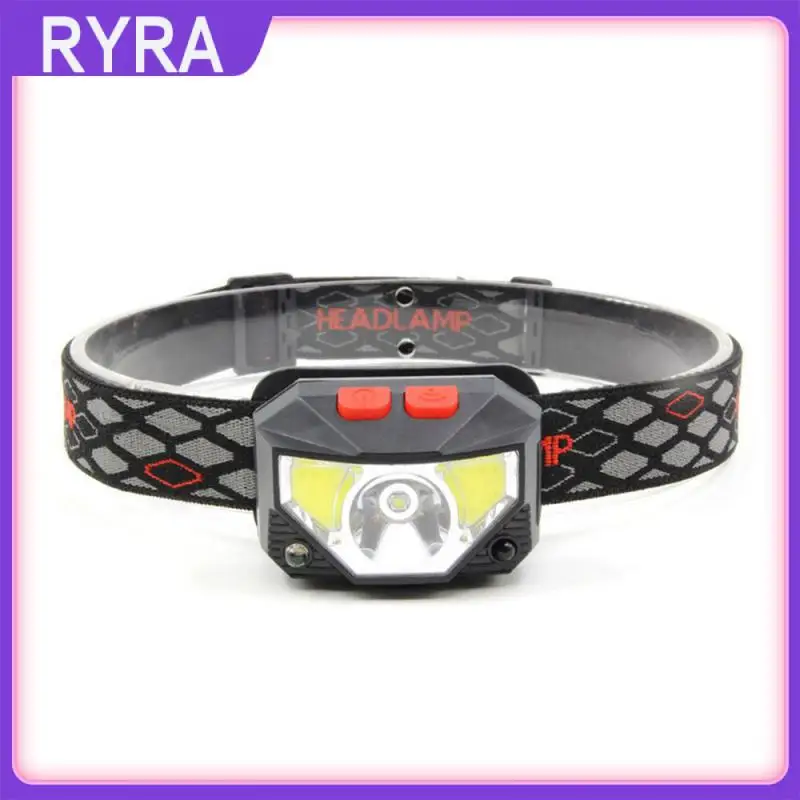 

1pc Newest High Qulity LED Induction Red Light Mini USB Rechargeable Headlight Multifunctional Light COB Strong Headlight