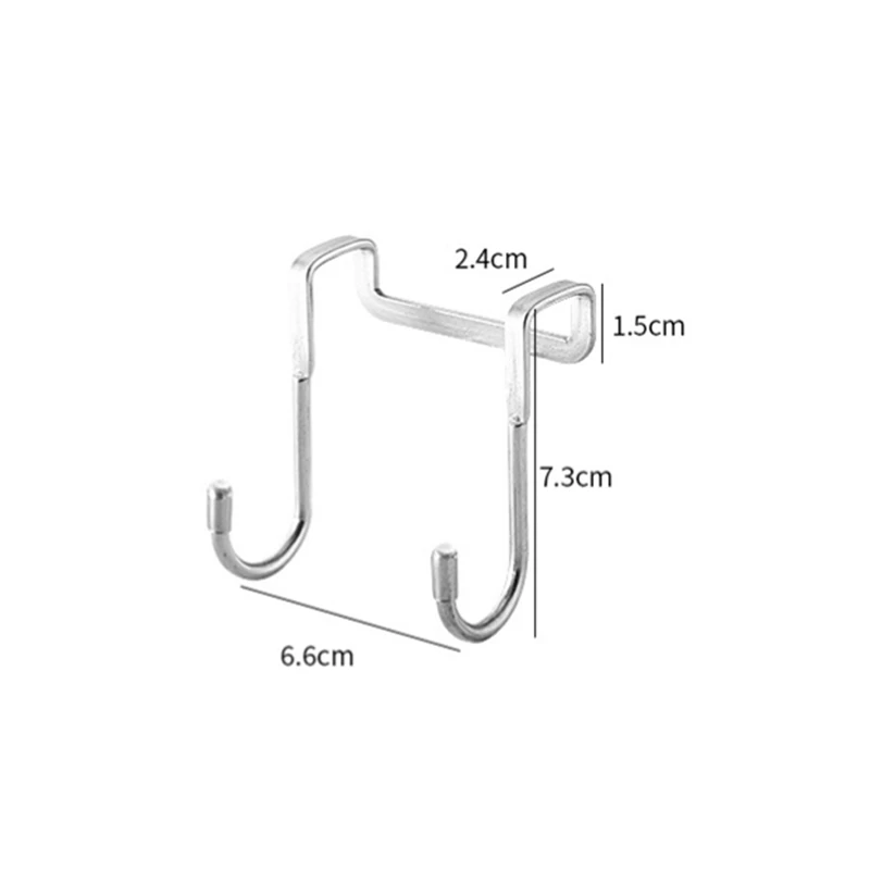 

S-образный дверной крючок для шкафа, Вешалка из нержавеющей стали 304, крючок для хранения ключей без отверстий, домашний задний Органайзер