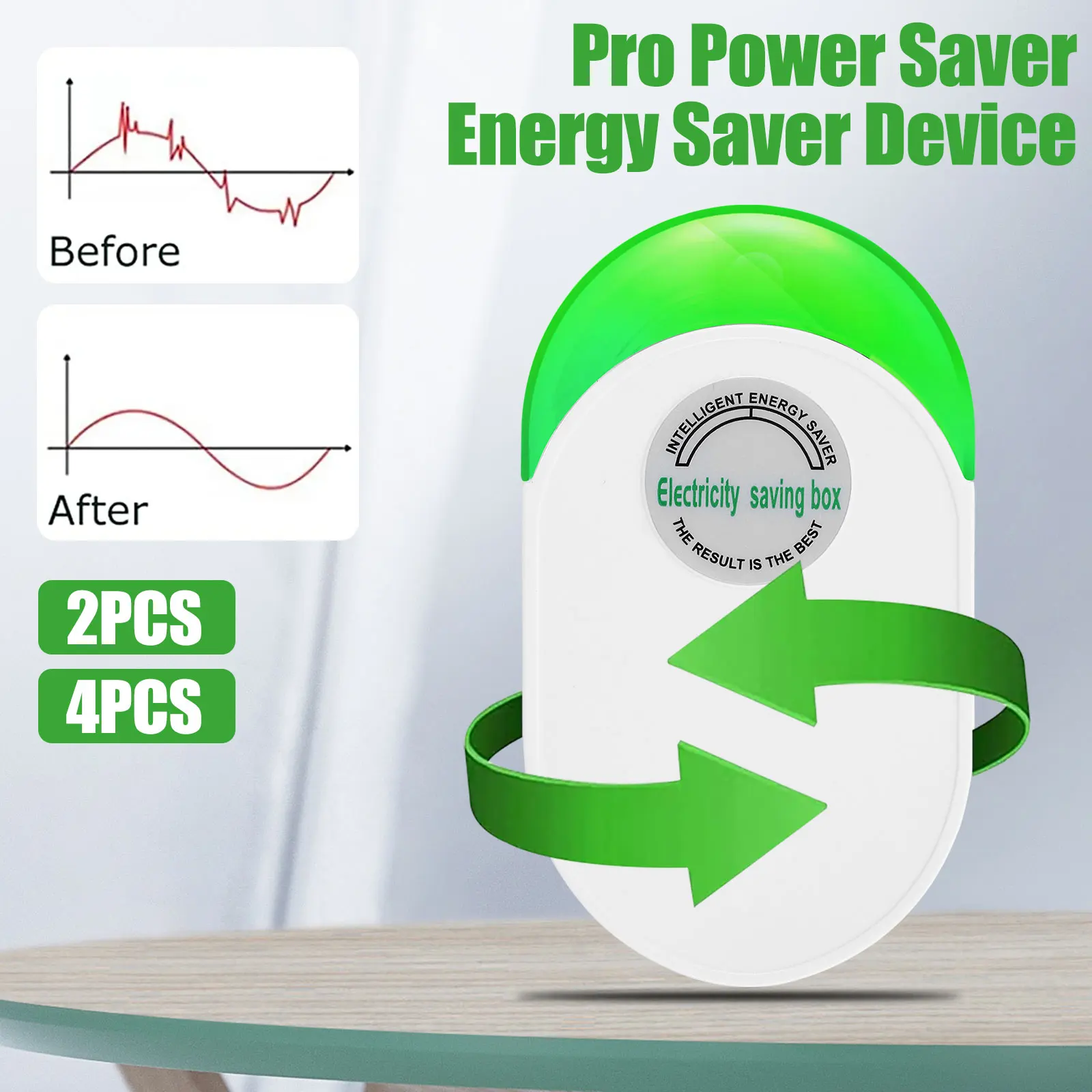 

2/4Pcs Power Saver 90V-250V Electric Energy Saver US Standard Household Electricity Saving Box Smart 20-50% Electric Bill Killer