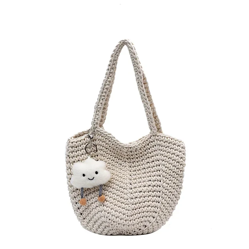 Новая осенне-зимняя шерстяная плетеная Сумка-мешок с художественной текстурой и