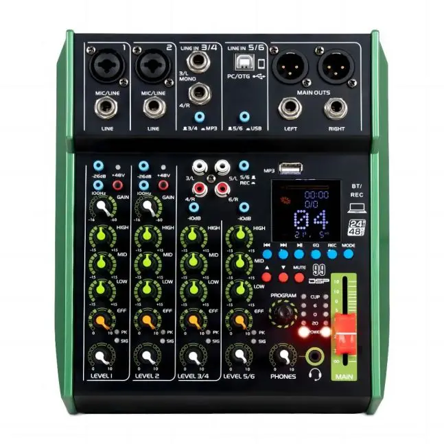 

Professional Best Audio Power Mixer Console Usb 8-Channel 6-Channel