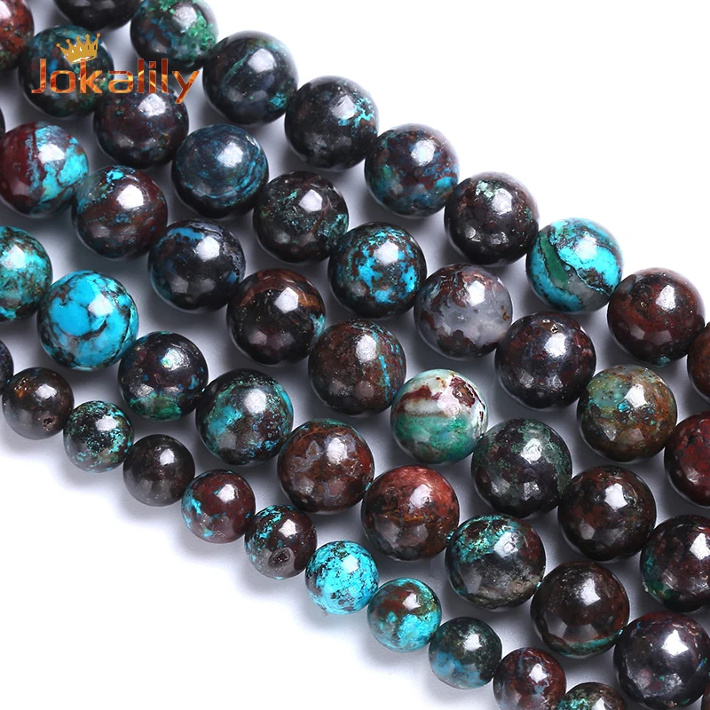 100% Real Natual Peru Phoenix Turquoises Stone Beads For Jewelry Making Handmade 6mm 8mm Round Loose DIY Bracelet 15" Inch |