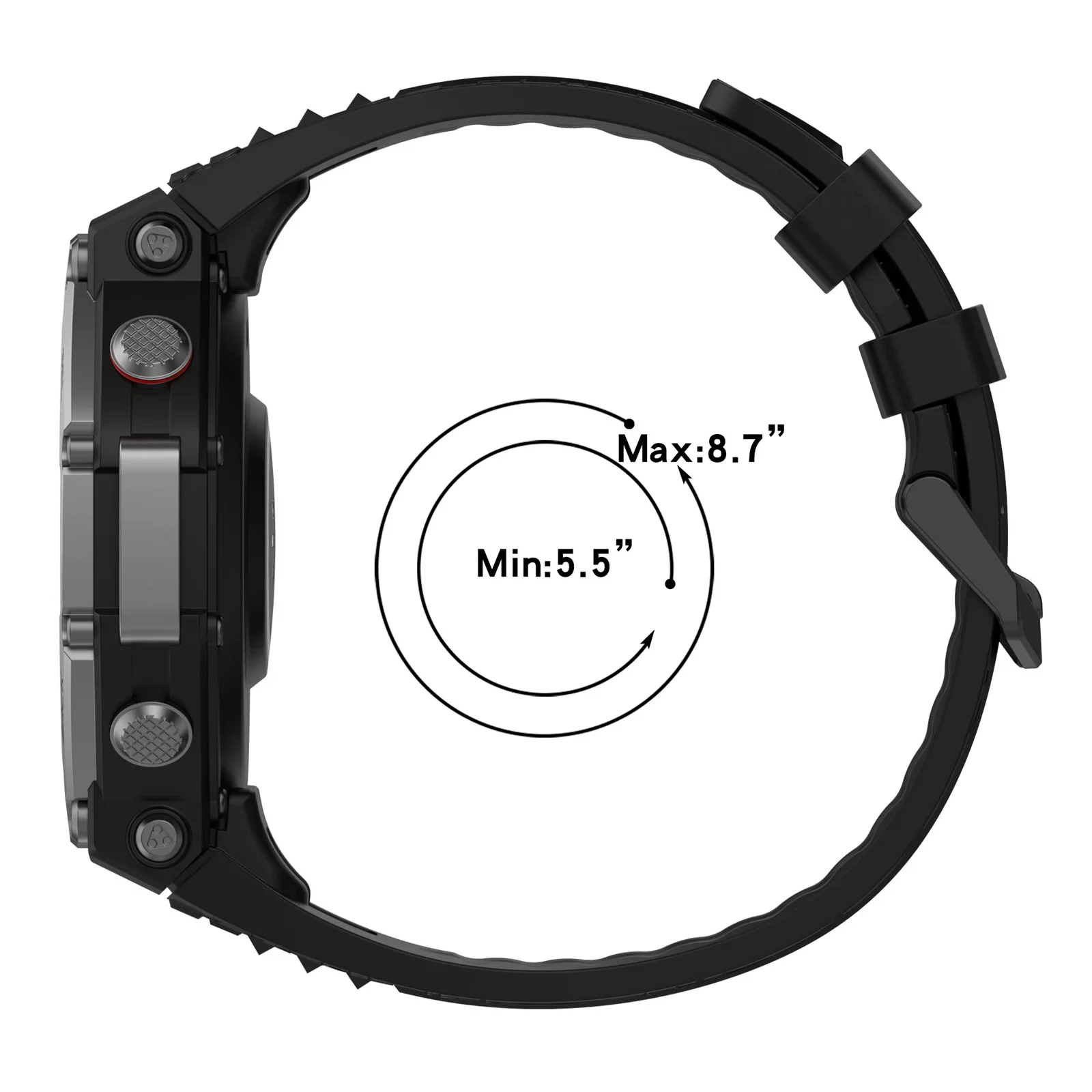 Фото Силиконовый ремешок для умных часов Huami Amazfit T-Rex 3, спортивные ремешки, ремешок для T-Rex 3 A2322, сменный браслет, аксессуары №2