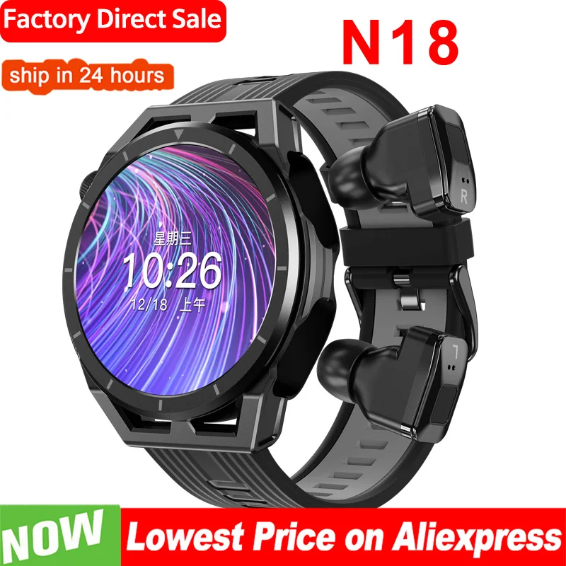 

Мужские Смарт-часы N18 с Bluetooth-гарнитурой, 4 Гб ПЗУ, 1,53 дюйма