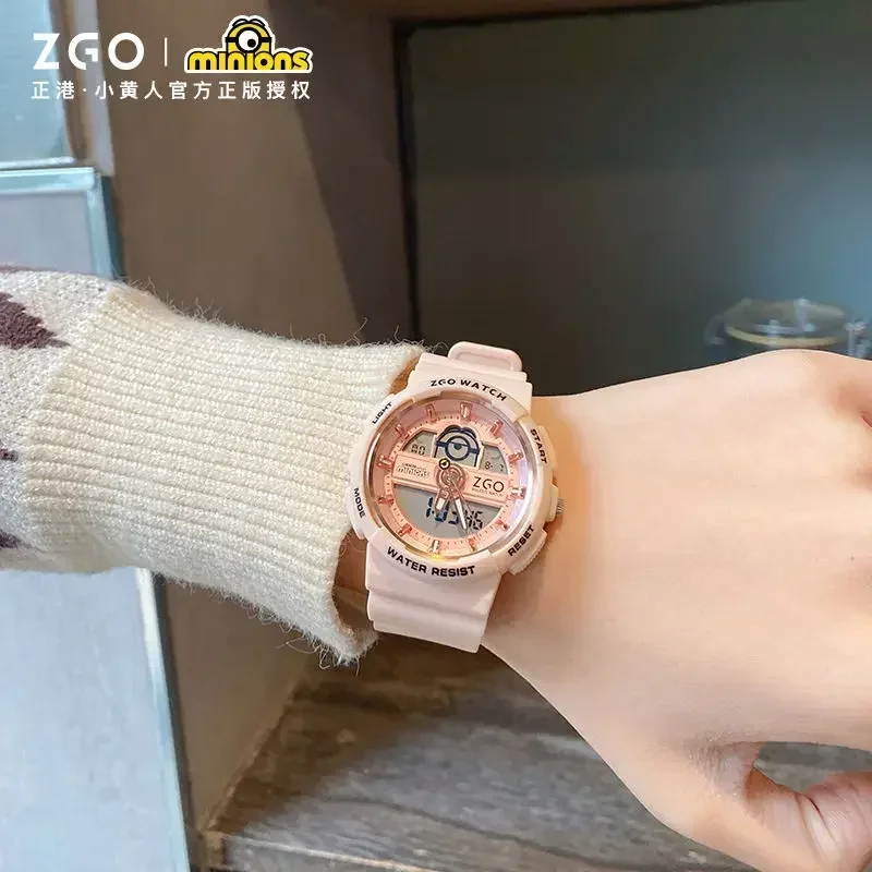 Часы ZGO Mini желтые для девушек водонепроницаемые милые электронные часы с