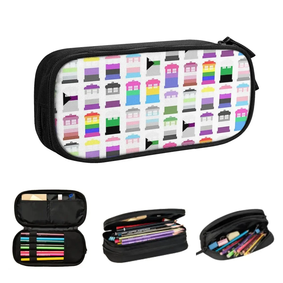 Доктор Кто ЛГБТ ТАДИС Гей-прайд пеналы большой емкости сумки для ручек пенал