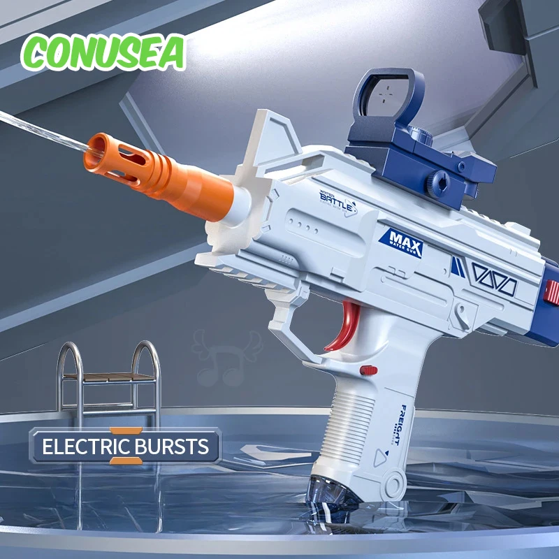 Водяной пистолет CONUSEA UZI электрический автоматический для непрерывной стрельбы