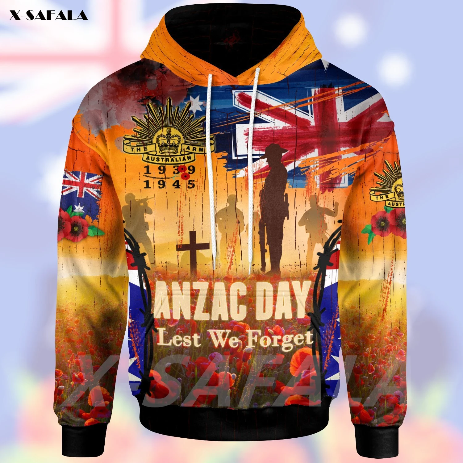 

Australia Anzac Day 2022 Commemorate 3D Printed Hoodie Man Female Zipper Pullover Sweatshirt Hooded Jersey Tracksuits