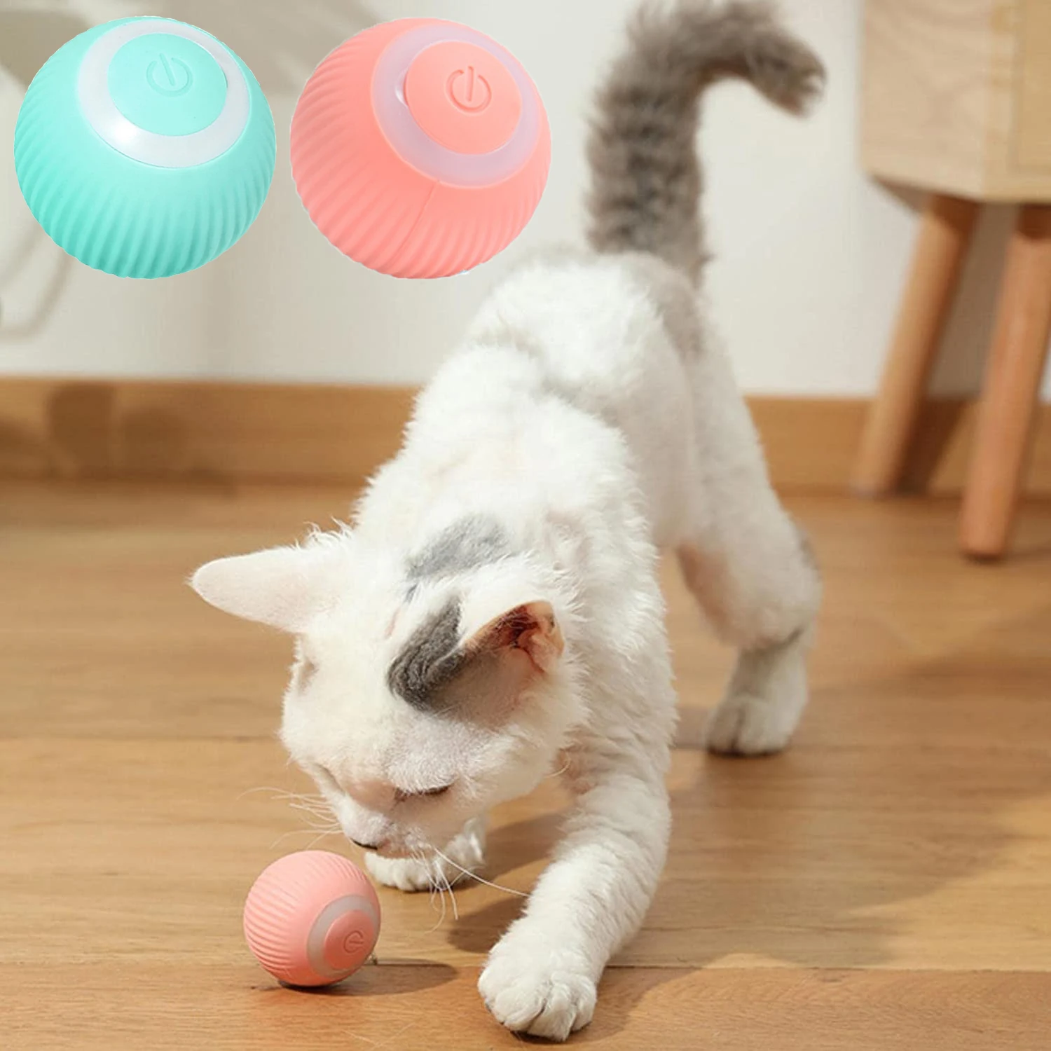 

Smart Cat ball Toys Automatic Rolling Ball Electric Cat Toys Interactive For Cats Training Self-moving Kitten Toys Accessories