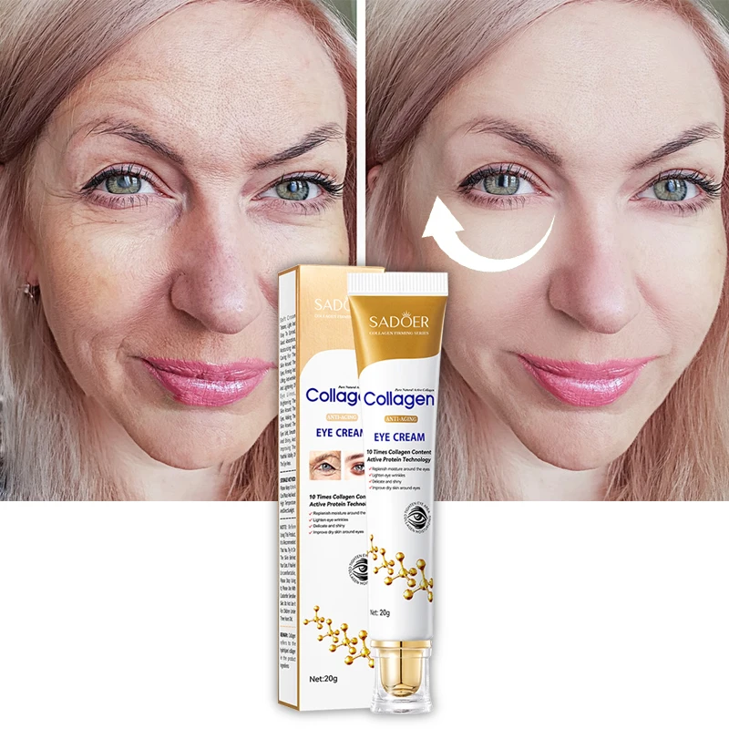 Collagen Firming Eye Cream Anti Aging Fades Dark Circles Fine Lines Remove Bags Puffiness Lift Firm Moisturizing Eye Care