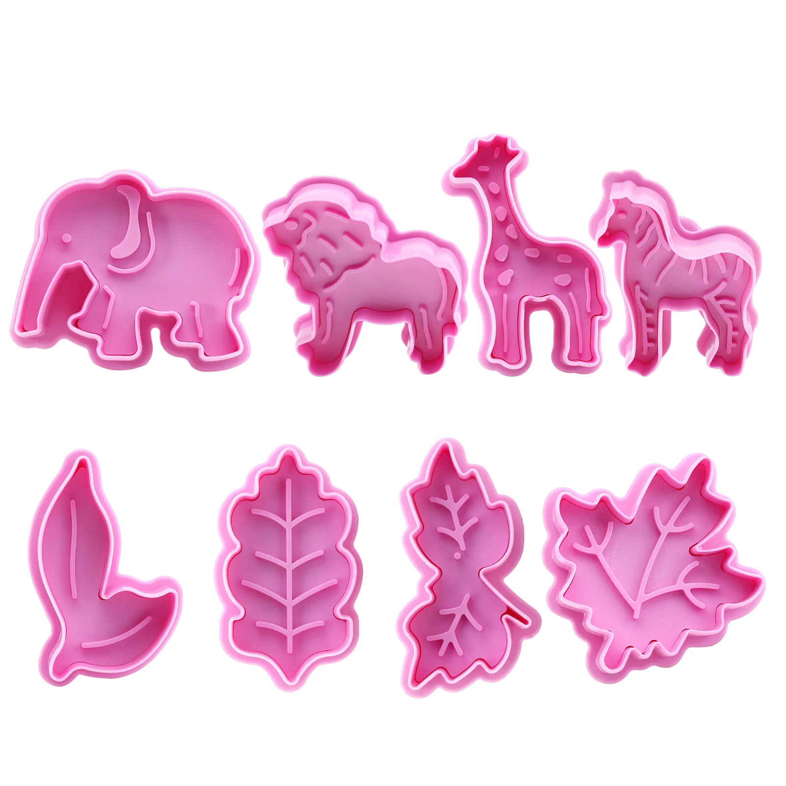 

Molds Cookie Christmas Animal Baking Leaf Cake Mousse Soap Candy Shaped Holiday Mouldplasticlion Biscuitsnack Zebra Fondant