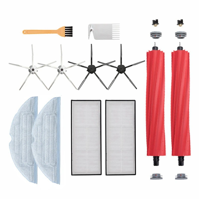 

Швабра с фильтром для Xiaomi Mijia Roborock S7 T7S T7plus, насадка на швабру, основная и боковая щетки, запчасти, аксессуары для пылесоса