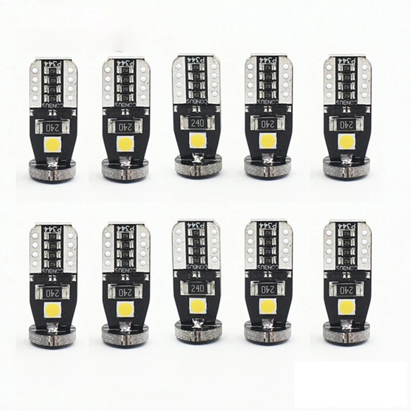 

T10 LED белый 3SMD 5050 светодиодный автомобильный светильник W5w 194 168 Canbus Ошибка лампы 12 В клиновидный светильник указатель поворота