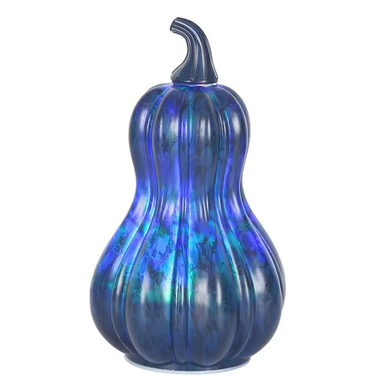 

Стеклянная Тыква для Хэллоуина, украшение, стеклянная Тыква с искусственной планкой, работающая от батареи, стеклянная Тыква для Хэллоуина с искусственной планкой для стола