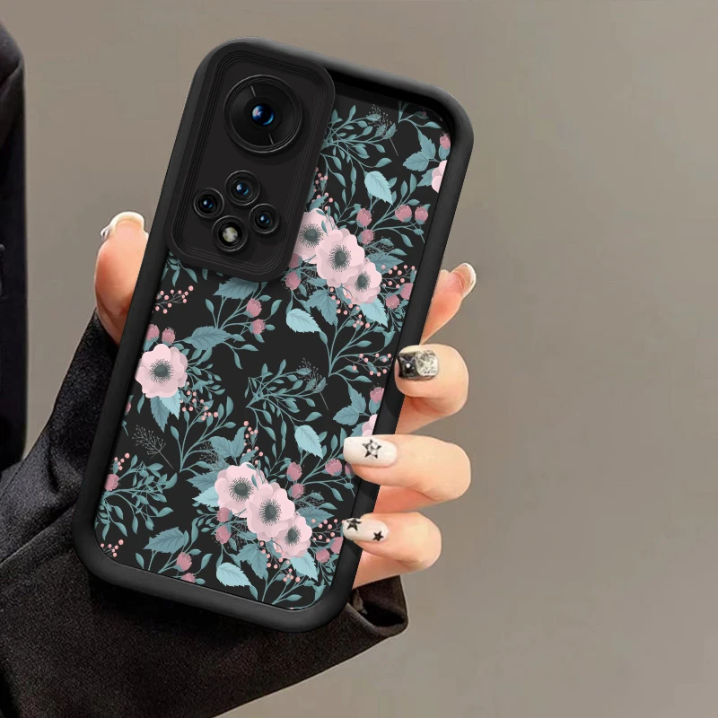 Фото Силиконовый чехол для телефона с цветочным узором для Huawei Honor 70 50 SE 20 400 Lite 300 Pro 200 90 Lite, противоударный защитный бампер №5