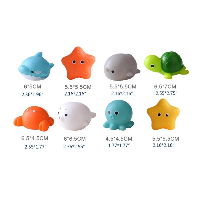 5 шт./компл. Детские мигающие игрушки для купания детская мультяшная ванна с