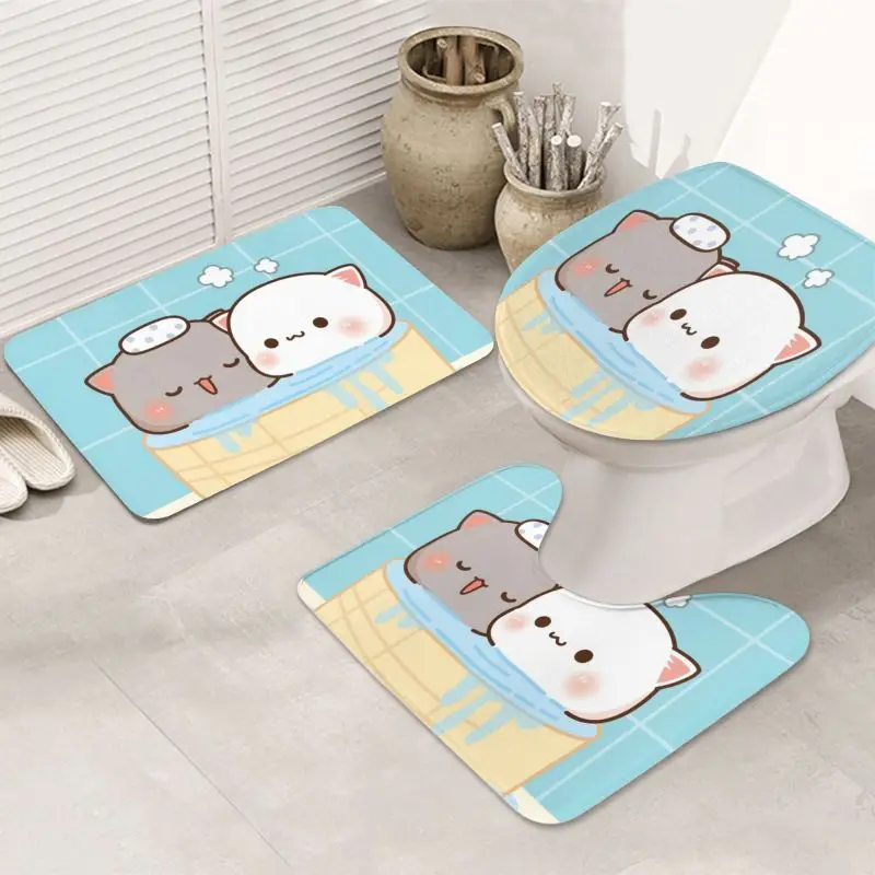 Персик и Гома мочи напольный коврик для двери ванной нескользящий ковер входа в