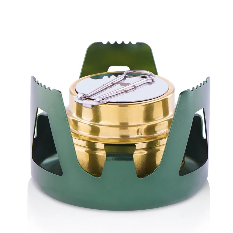 

Portable Mini Alcohol Stove Burner Outdoor Ultralight Brass Camping Cooking Stove Outdoor Camping Backpacking Tourist Burner